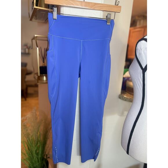 Lululemon Women's Fast High-Rise Crop 23" *Pockets Blue Size 6 - Picture 5 of 7